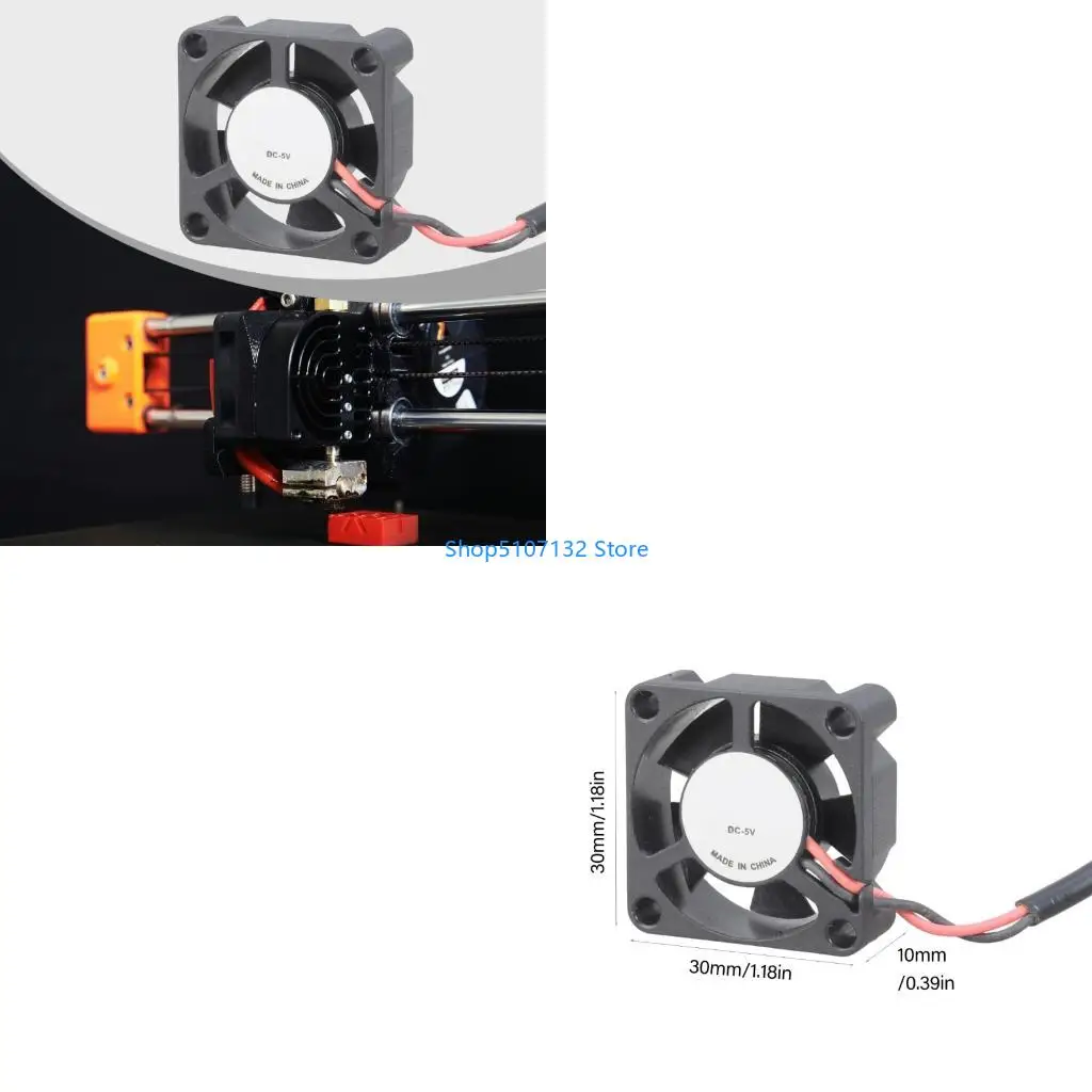 

87HD DC5V Fast Speed Cooling Fan USB Power 30x30x10mm Efficient Fan For Computer Printer