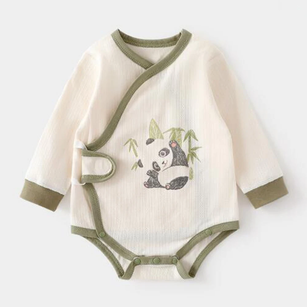 الوليد طفلة الملابس القطن لطيف الحيوان طباعة ربيع الخريف بيبي بوي السروال القصير طويلة الأكمام الرضع داخلية 2026