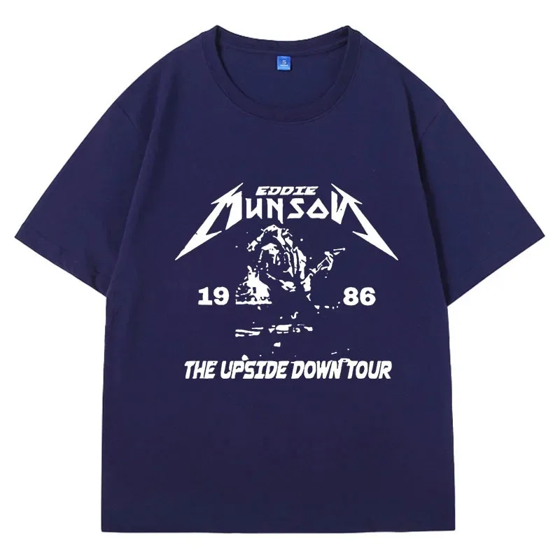 غسلها خمر إدي مونسون طباعة تي شيرت الرجال النساء ديموجورجون أكلة لحوم البشر زهرة الوحش Y2k قصيرة الأكمام الكلاسيكية المنتج الساخن المحملة