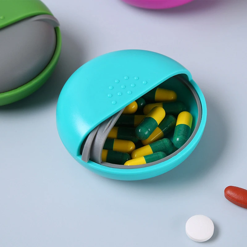 

Color Portable Rotating Single Room Medicine Box Travel Home Storage Box
