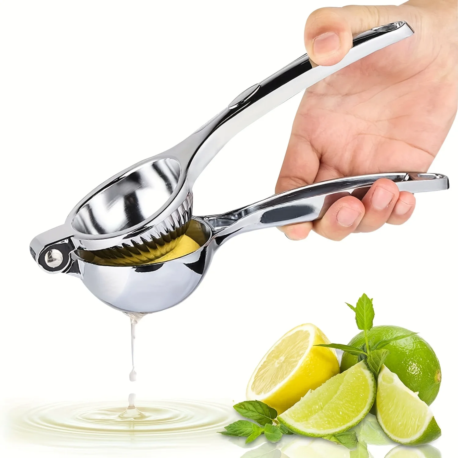 High-yield Citrus Juicer - Effortless Manual Extractor for Oranges, Lemons & Limes - Durable Metal Construction - Stylish, Time-