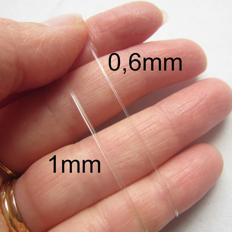 0,5/0,6/0,8/1,0 mm, transparente Stretch-Linie, elastisches Perlenseil, klare Kristallfaden, Schmuck-Armband-Halskettenherstellung – Detail 7