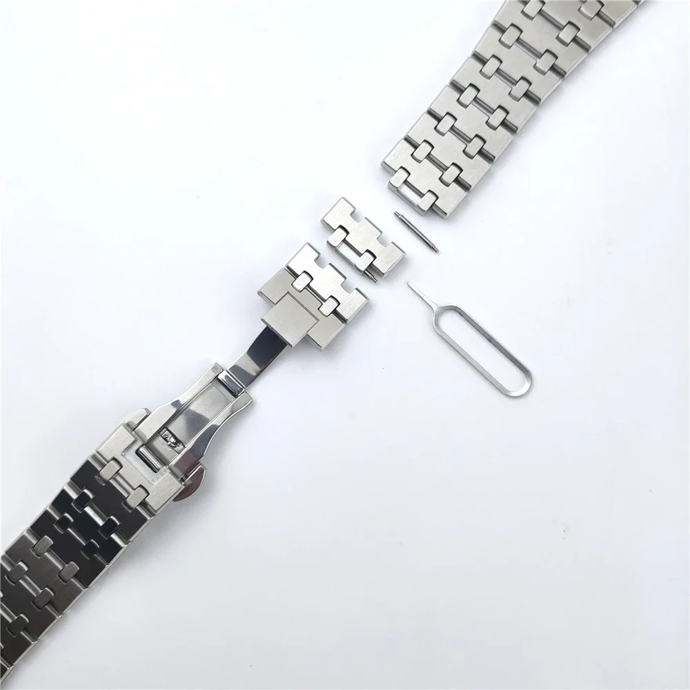 Stainless Steel Strap for Apple Watch Ultra 2 Band 9 8 7 SE 6 5 49mm 45mm 44mm 42mm Metal Link Bracelet iWatch 41mm 40mm Correa