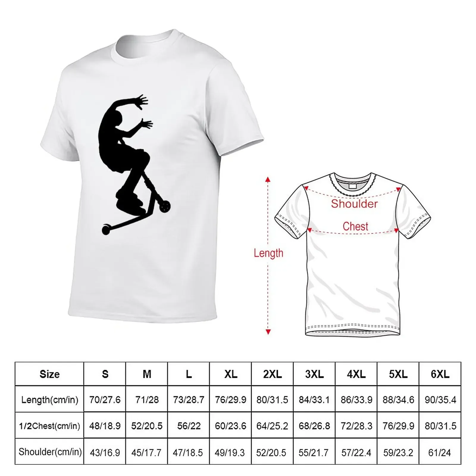 Scooter Trick - No Hander T-Shirt Short sleeve tee kawaii clothes plain mens champion t shirts