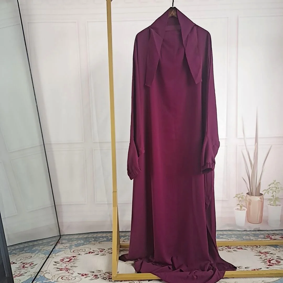 Modest Long Robe Eid Muslim Abaya for Women Dresses Ramadan Morocco Dubai Abayas Kaftan Islam Arab Prayer Vestidos Jalabiya