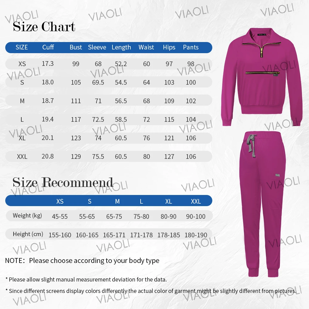 New Hospital Jacket Surgery Pants Long Sleeve Jogging Suits Medical Uniforms Women Scrubs Set Nurses Accessories Beauty Workwear