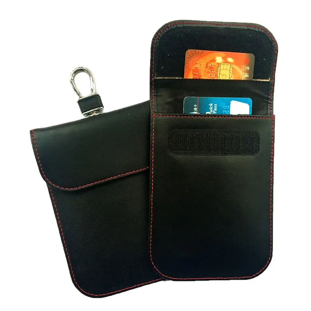 

Genuine Leather RFID Blocking Car Keys Case Zipper Closure Coin Purse Anti-Theft Key Protector Retro Versatile Storage Keybag