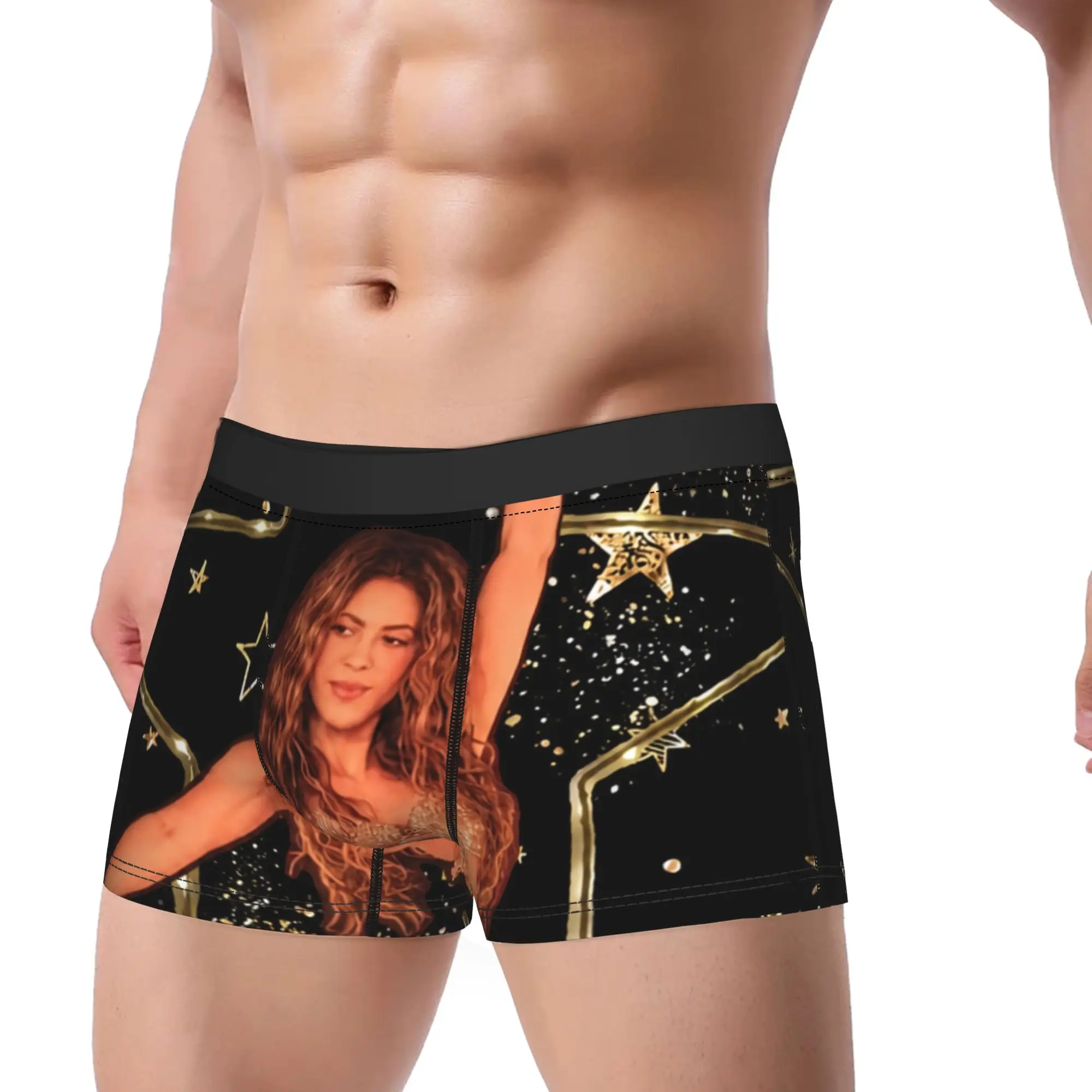Shakira Colombian Singer Men Underwear  Boxer Briefs Shorts Panties Funny Soft Underpants for Male S-XXL