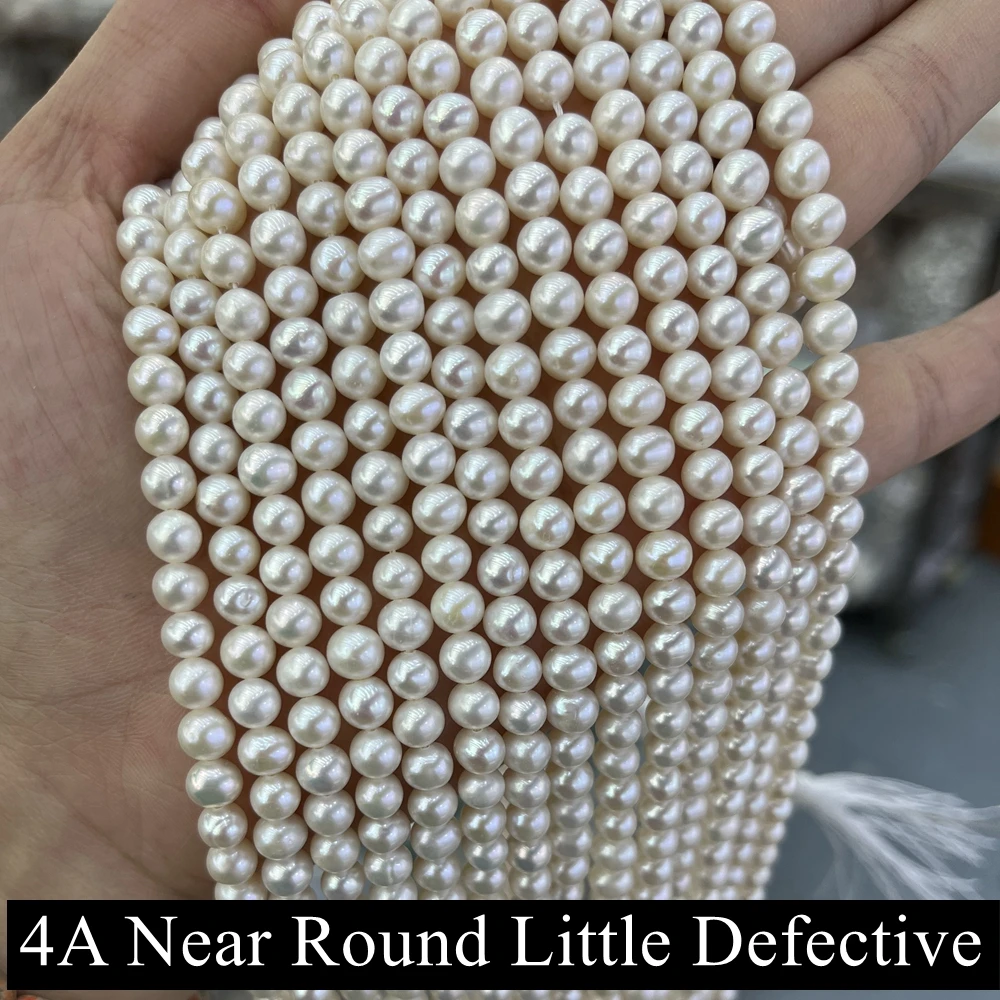 

Meisidian 38cm Length Freshwater Pearl Beads Necklace, Perfect Round 3A, 4A, 5A, 6A, 2.5-10mm