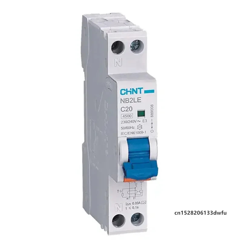 CHINT NB2LE 1P+N Residual Current Operated Circuit Breaker Leakage Protection Switch 0.03A 30MA 6A 10A 16A 20A 25A 32A 40A