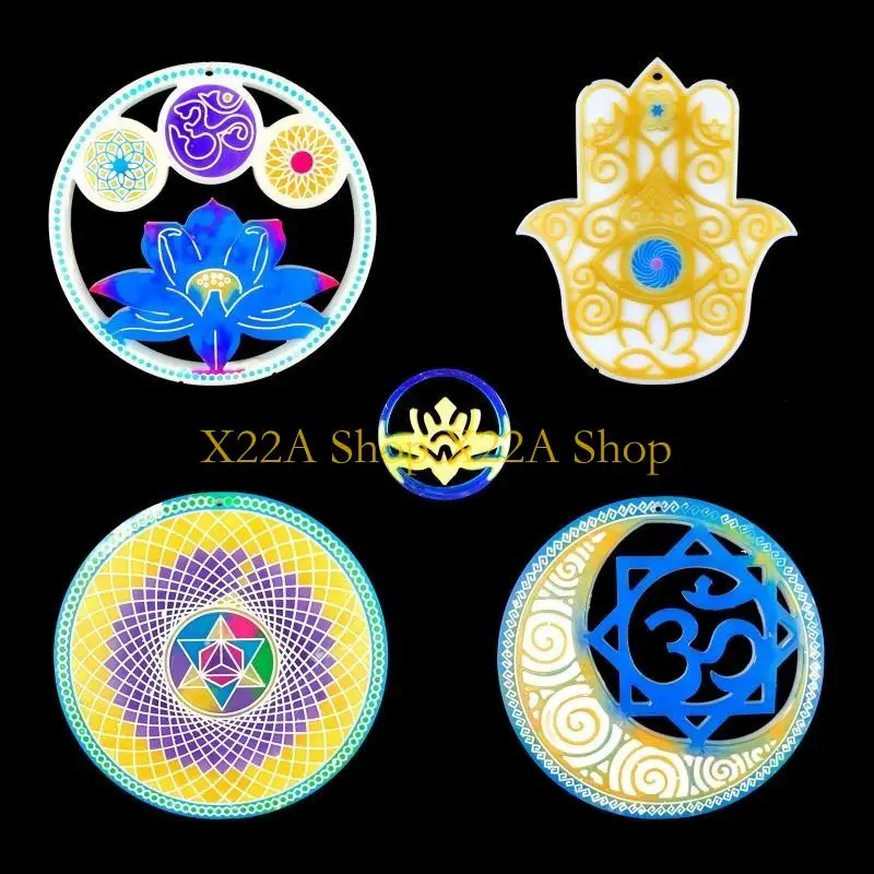 

Unique 5 Pcs Pendant Mold Tray Mold Different Patterns Round Epoxy Resin Mold