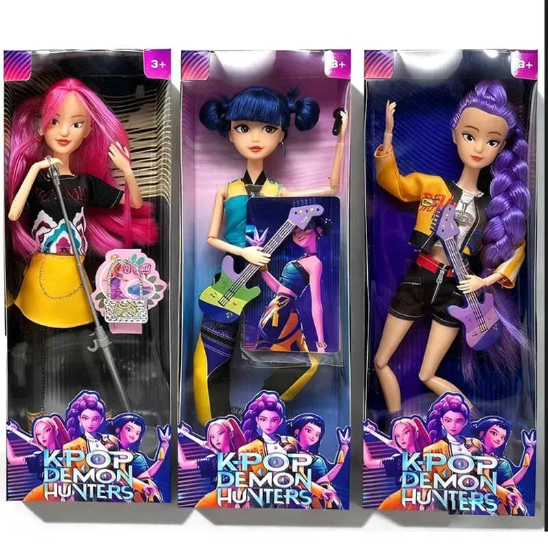 Vendita calda Kpop Demon Hunters Figure di cartoni animati Bambola in vinile Rumi Mira zoey Personaggi affascinanti progettano i migliori regali per i bambini Brithday