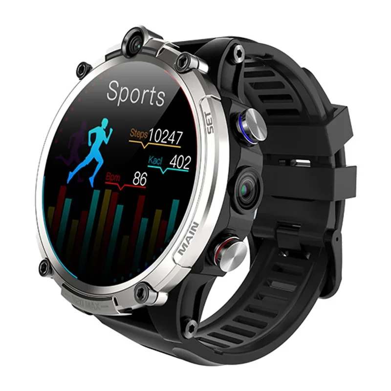 New V20 4G smartwatch 1.6 inch full touch screen SIM card 128G memory smart watch sports fitness watch with dual cameras