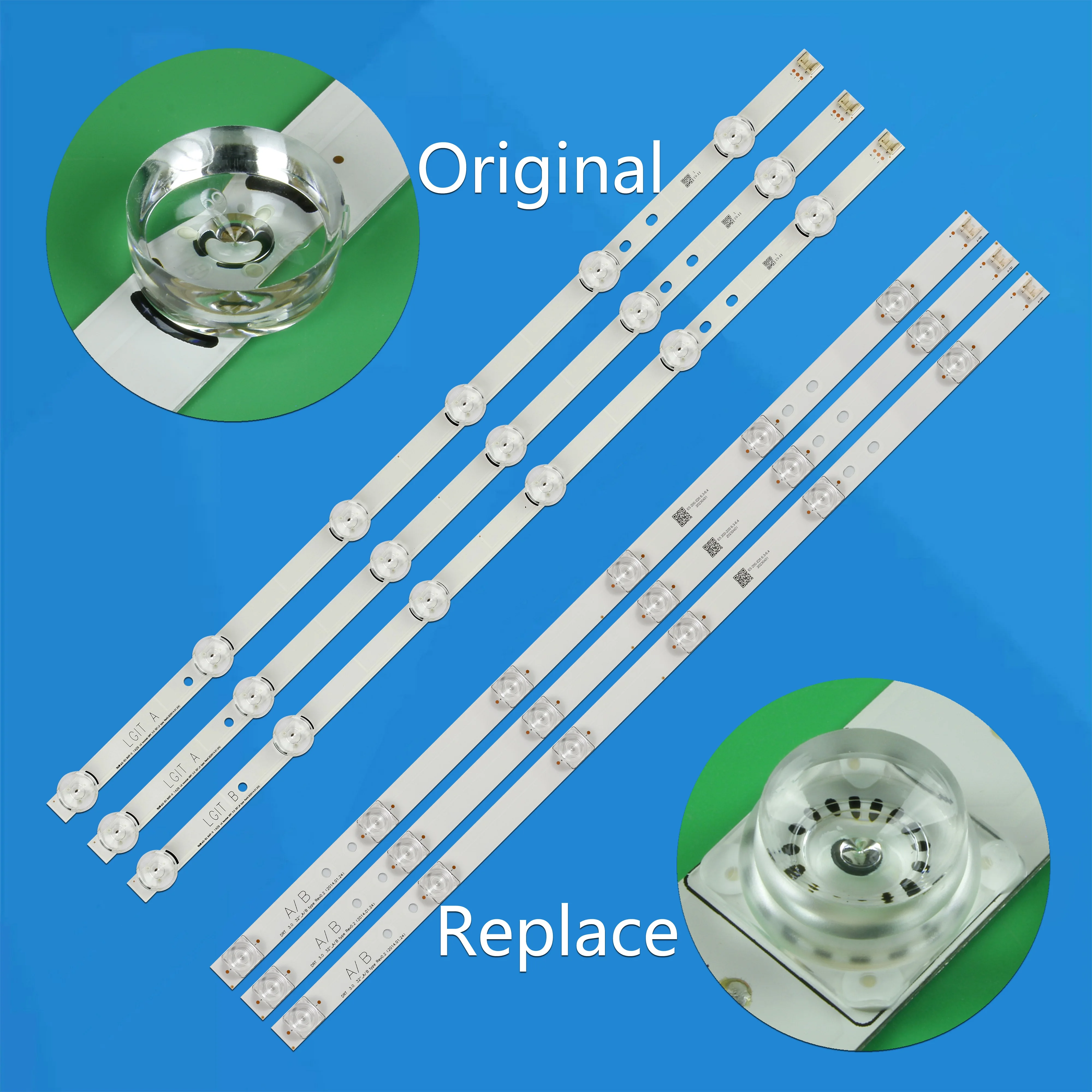 

Светодиодная подсветка 59 см для 32-дюймового телевизора innotek DRT 3.0 WOOREE A/B UOT type rev0.2 32MB27VQ 32LF5610 32LB552B 32LB550U 32LX762V