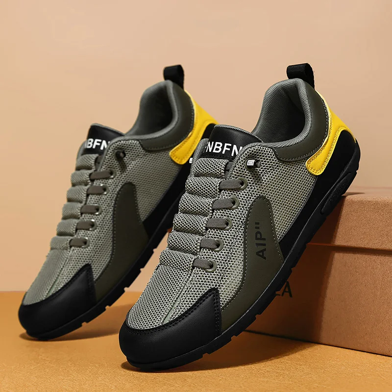 

Удобные мужские повседневные туфли-мокасины для осени и зимы, спортивные, модные, на плоской резиновой подошве, дышащие, с круглым носком, низкие.