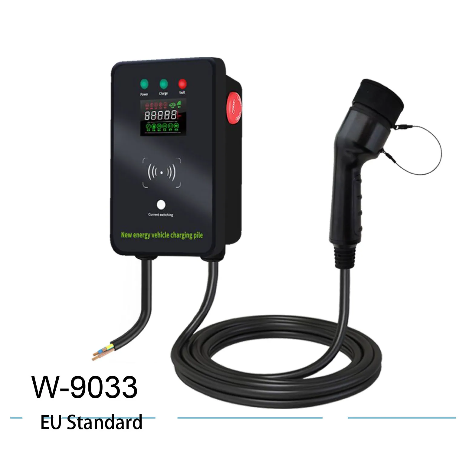 AC TYPE2 32A 7KW Adjustment Display Screen Ev Charger Wholesale AC EV Charger 7kw 32A Type 2 Electric Car Charging Station