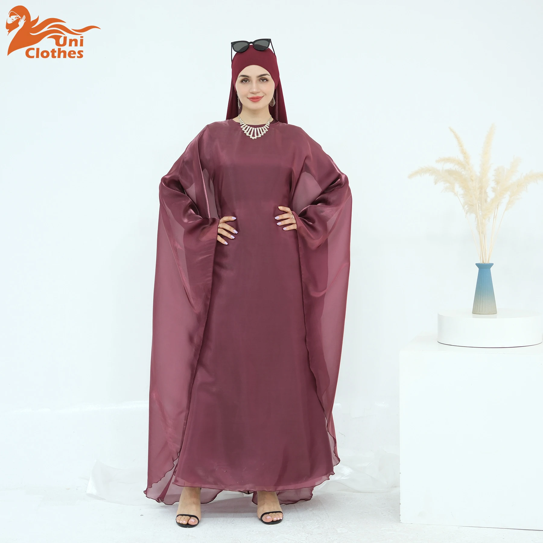 

UNI блестящая Абая с внутренним поясом, длинное платье для мусульманской вечеринки, летние абайи для женщин, Дубай, роскошная Турция, исламская одежда, кафтан, халат