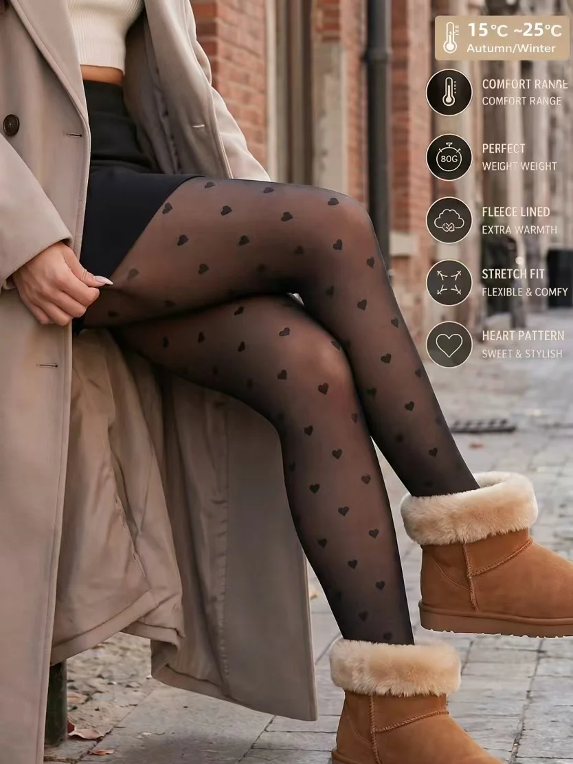 

Women'S Black Printed Knitted Leggings High Waisted Sexy Retro Elegant Breathable Casual Leggings, Suitable For Daily Wear