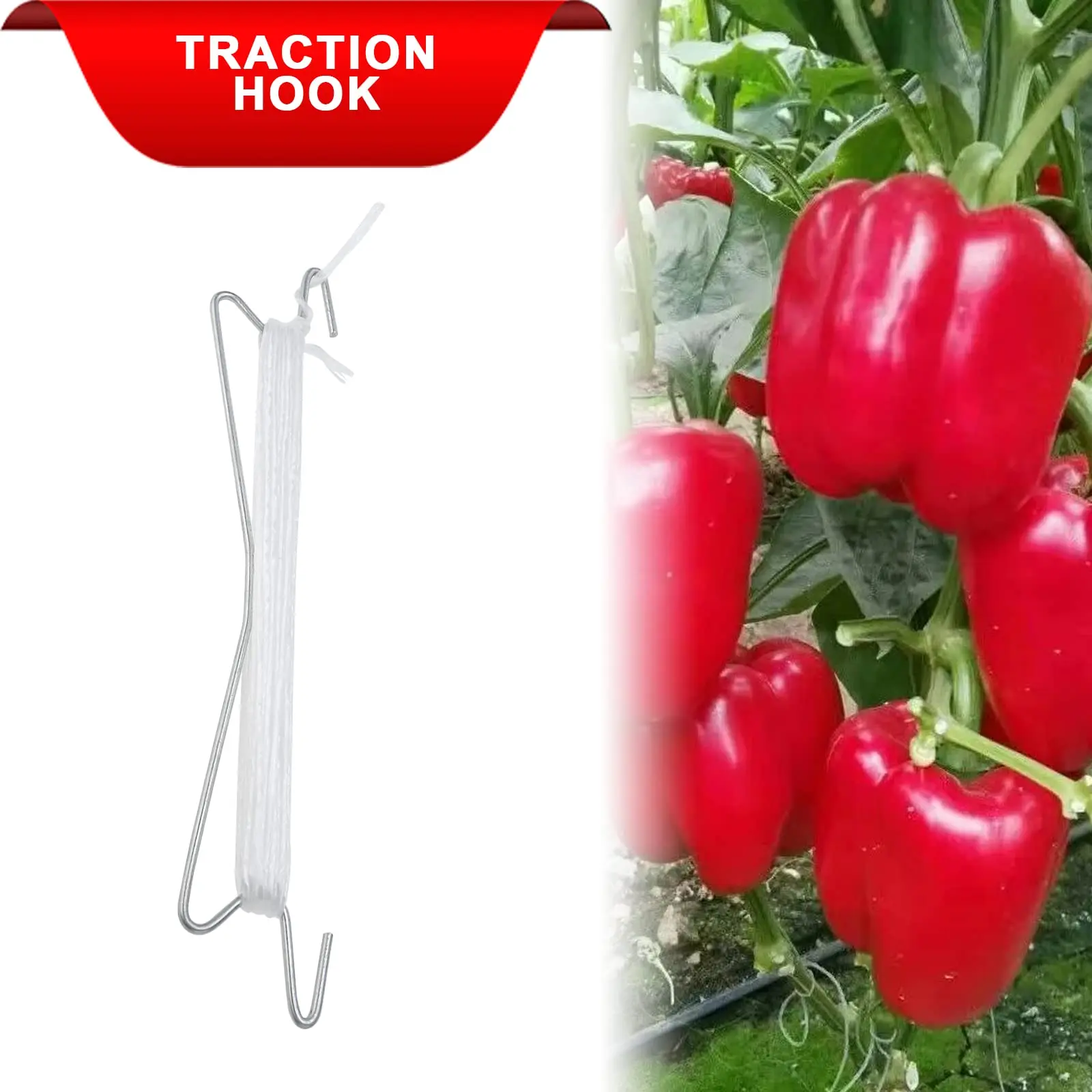 Ganchos de escalada para plantas, soporte para tomate, gancho J para fruta, 1 unidad