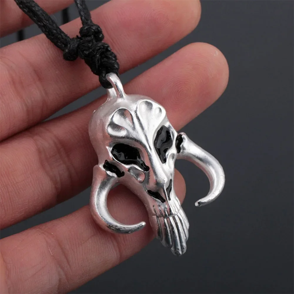 Vintage Fashion Trend Hip Hop Sheepshead Skull Alloy Pendant Necklace Punk Rock Men's Street Party Niche Banquet Jewellery Gifts