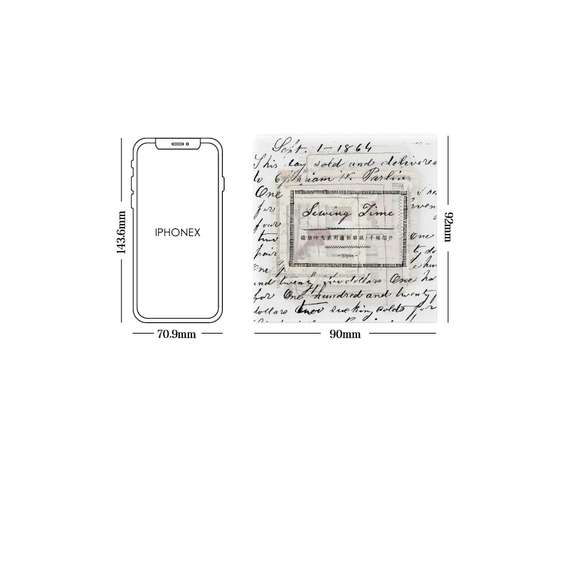 30 pcs/pack Sticker Light Retro Border Collage Art Minimalist Handheld Tent Base Decal Scrapbook 6 kinds