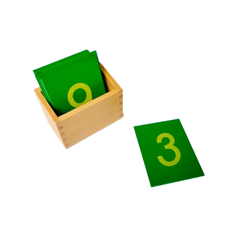 Montessori Rekenspeelgoed Schuurpapier Nummers Kaart Hout Digitale puzzel voor kinderen 0-9 Leermiddelen Educatief spel voor jonge kinderen