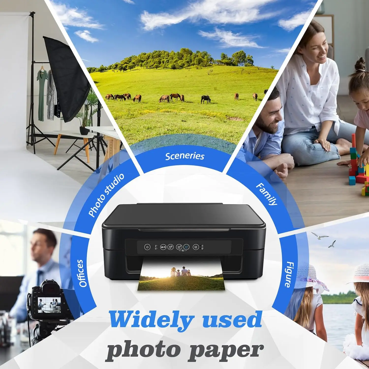A3 Photo Paper, 230g White Glossy Photo Paper, Premium Photographic Paper for Printing Image Covers and Brochures with an Inkjet