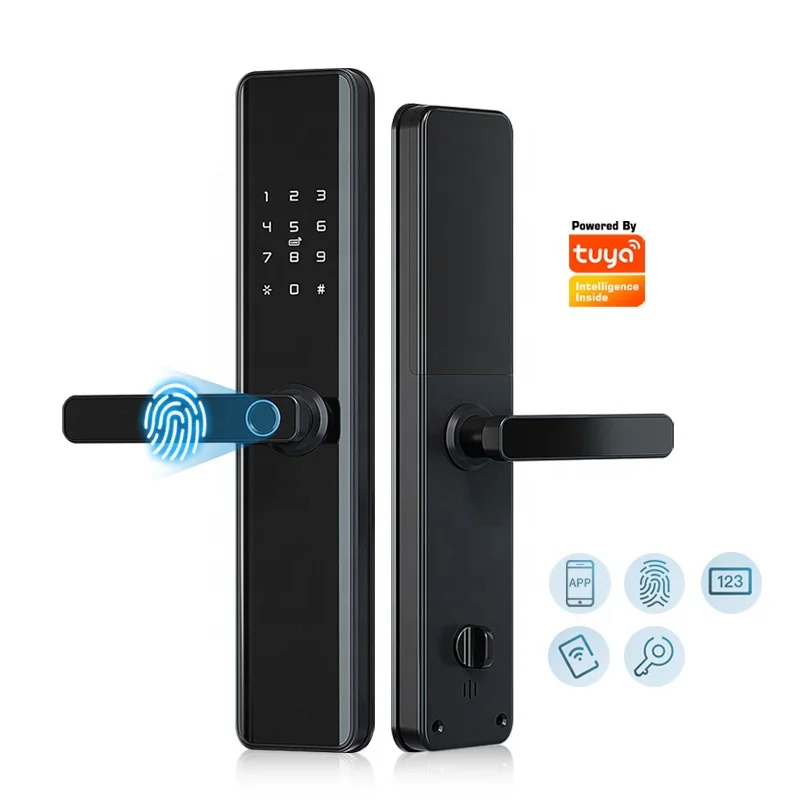 Tediton Remote Home Electronic Digital Wifi Smart Fingerprint Door Lock with Tuya App