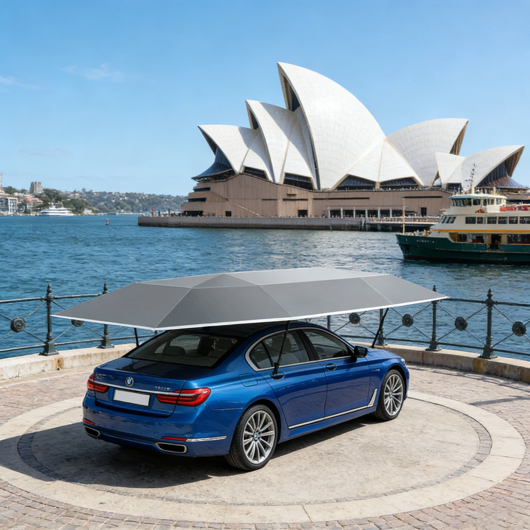 Convenient Remote Control Auto Car Umbrella Sun-Proof Fully Automatic Car Umbrella for Easy Vehicle Shading Operation