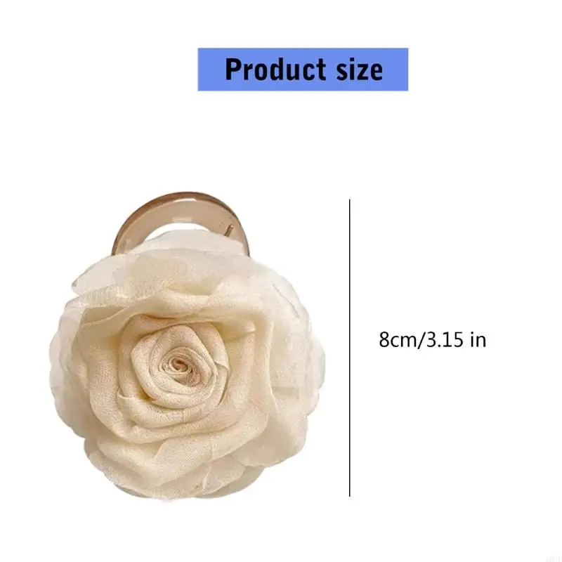 أنثوي كاميليا تصميم الشعر مقطع الشبكة البلاستيكية #6