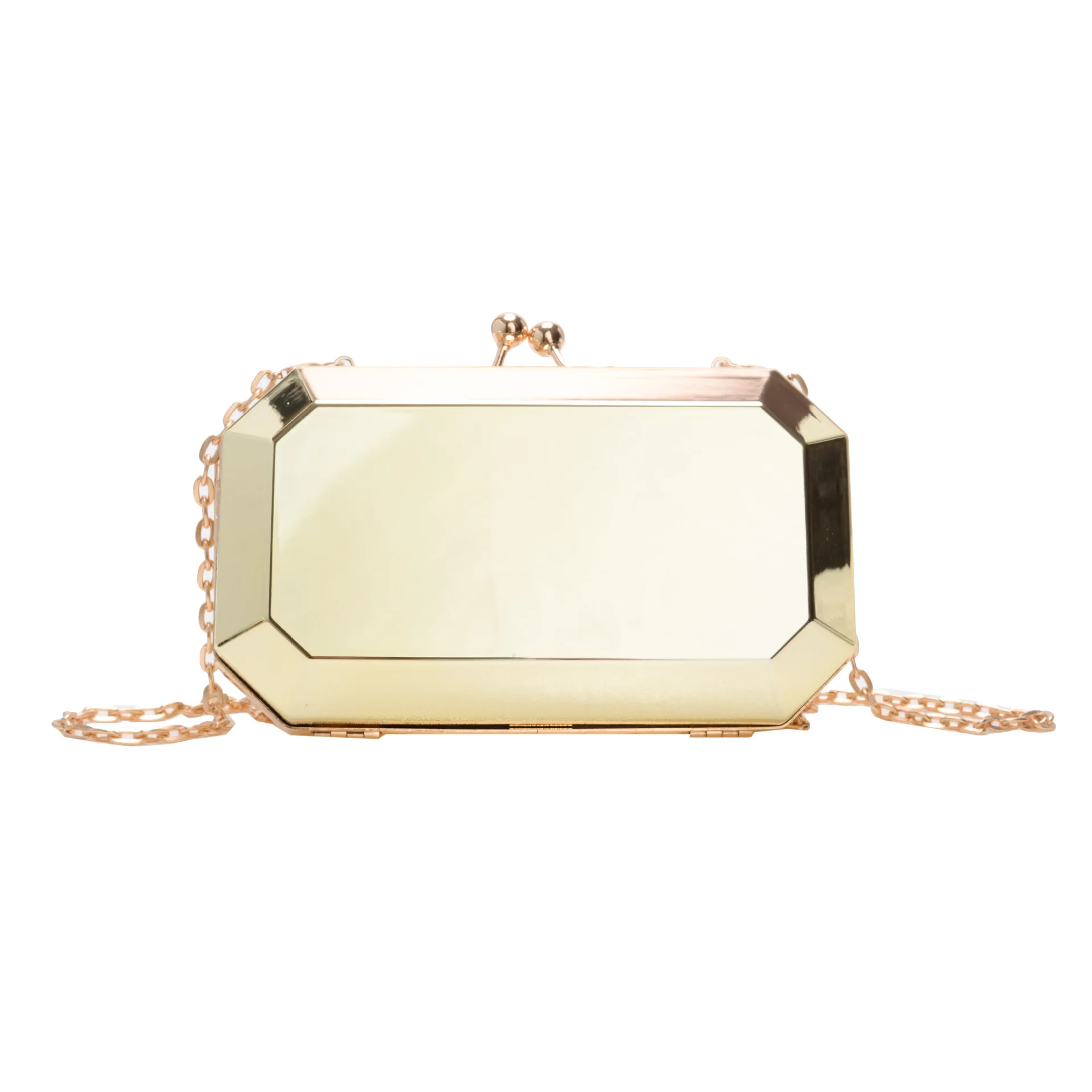 Gold Silver PVC Box Shoulder Bag Design Party Evening Clutch Bag Designer Chain Crossbody Bags Purses And Handbag