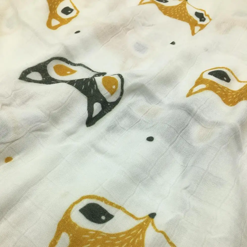 الثعلب رئيس الترا لينة الطفل بطانية من الموسلين 47x47 بوصة خفيفة الوزن تنفس التقميط تلقي بطانية لحديثي الولادة الكمال #2