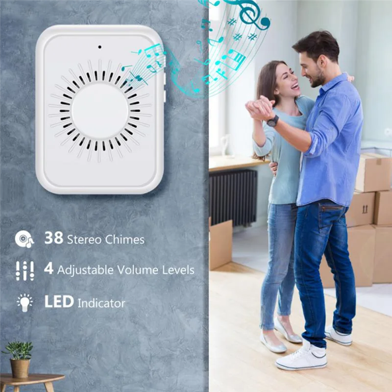 Campainha inteligente intercomunicador de voz carrilhão vga visão noturna câmera ip wi fi alarme inteligente campainha da porta para segurança em casa
