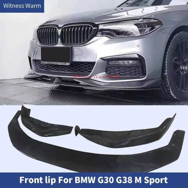Protecteur de pare-chocs avant en fibre de carbone, compatible avec BMW Série 5, G30, G38, M dehors, 2018, 2019, 2020, 2021, 2022, haute qualité, nouveau