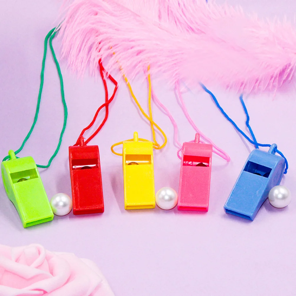 48 Pcs Whistle Kids Colored Sports Referee Whistles Toy for Coaches Plastic Christmas