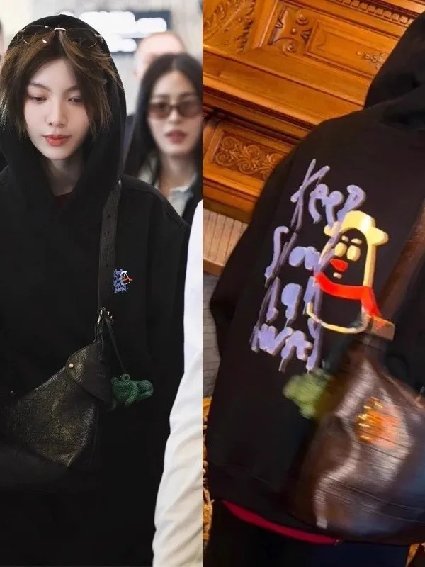 

Свободная женская толстовка с капюшоном в стиле тайской драмы Lingorm Keepsilent Chen, осенне-зимняя, из хлопка и полиэстера, с длинными рукавами