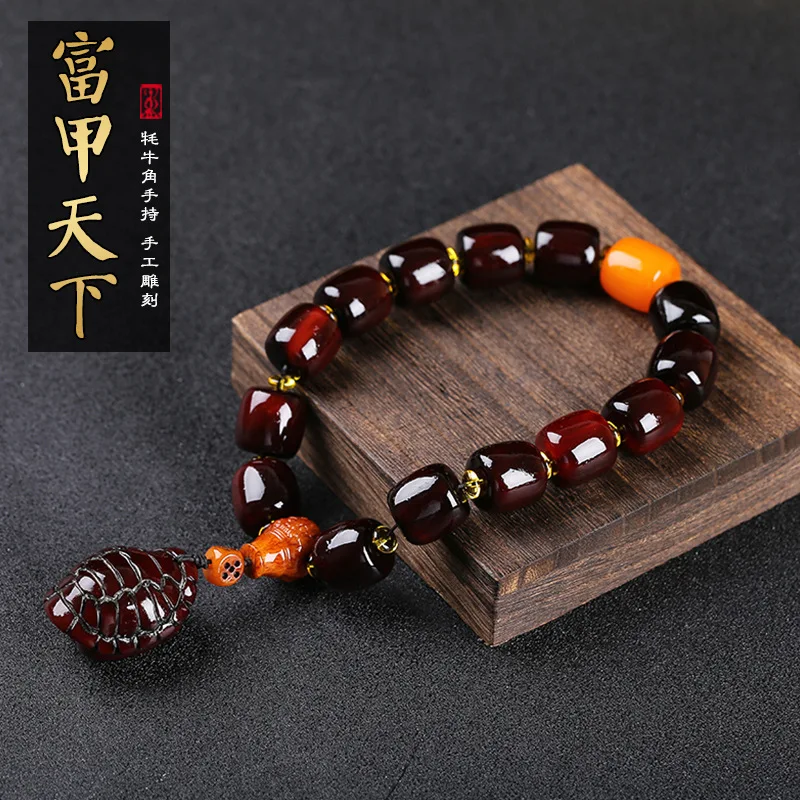 Naturalold materials Yak skull handheld Bracelet Men's fidelity high-end craftsbeads retro hand toy couple