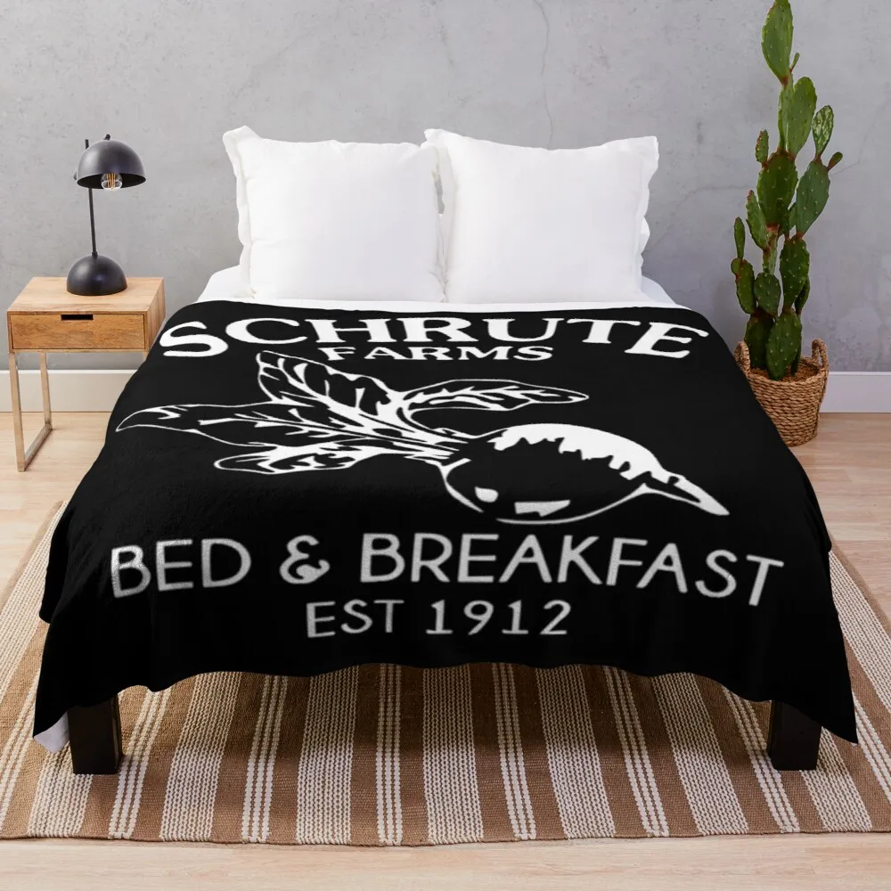 Schrute Farms Bed and BreakfastThrow Blanket giant sofa knit blanket floral throw blanket fluffy soft blankets knitted plaid