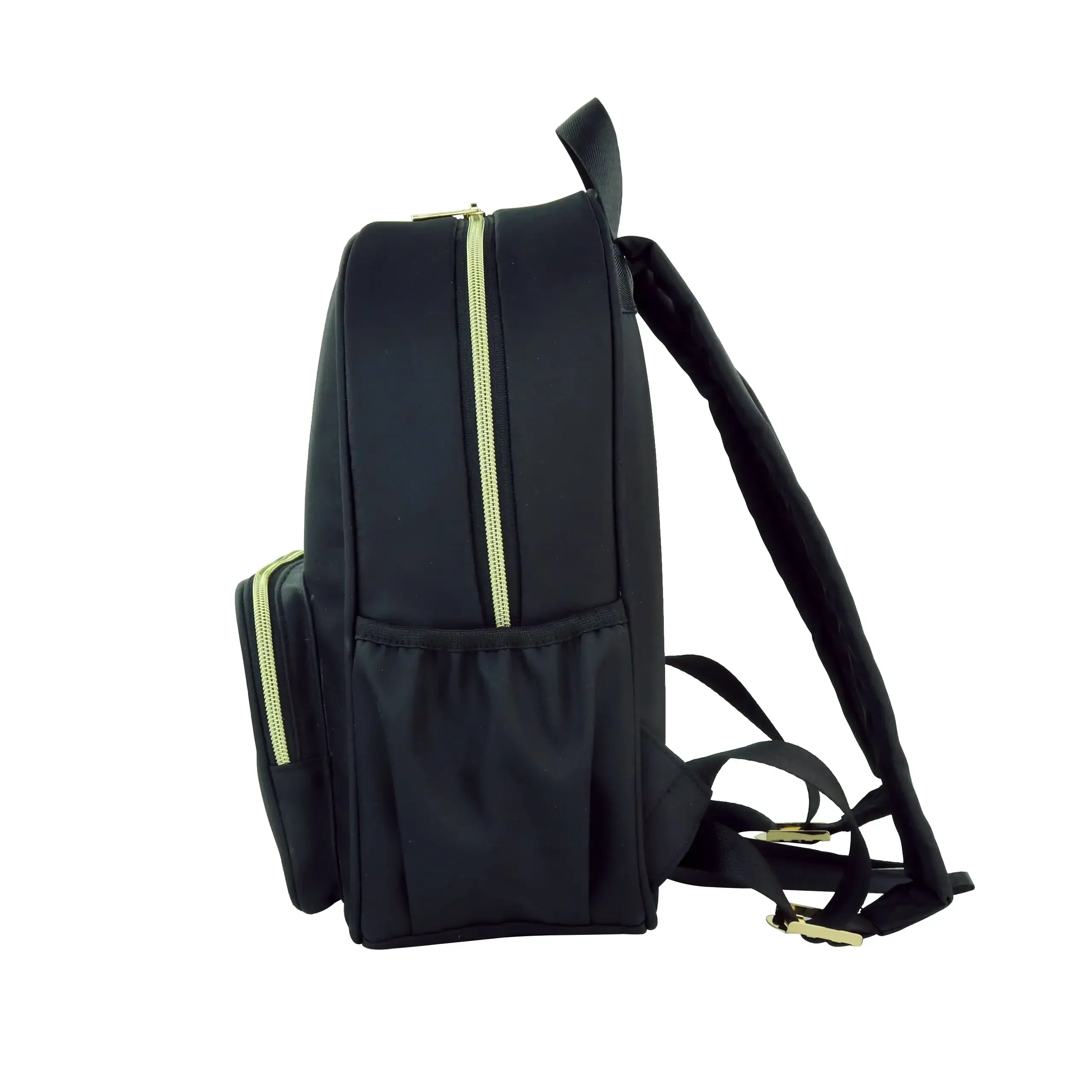 Zaino in nylon, borsa da viaggio personalizzabile per artigianato, scuola e uso quotidiano, nero