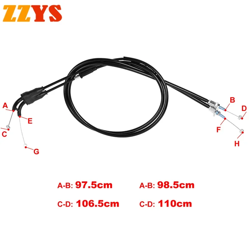 

250cc Motorcycle Accessories Throttle Cable Wire Fuel Return Cable For KAWASAKI OEM 54012-0637 KX250F 2017-2023 KX250 KX 250 F