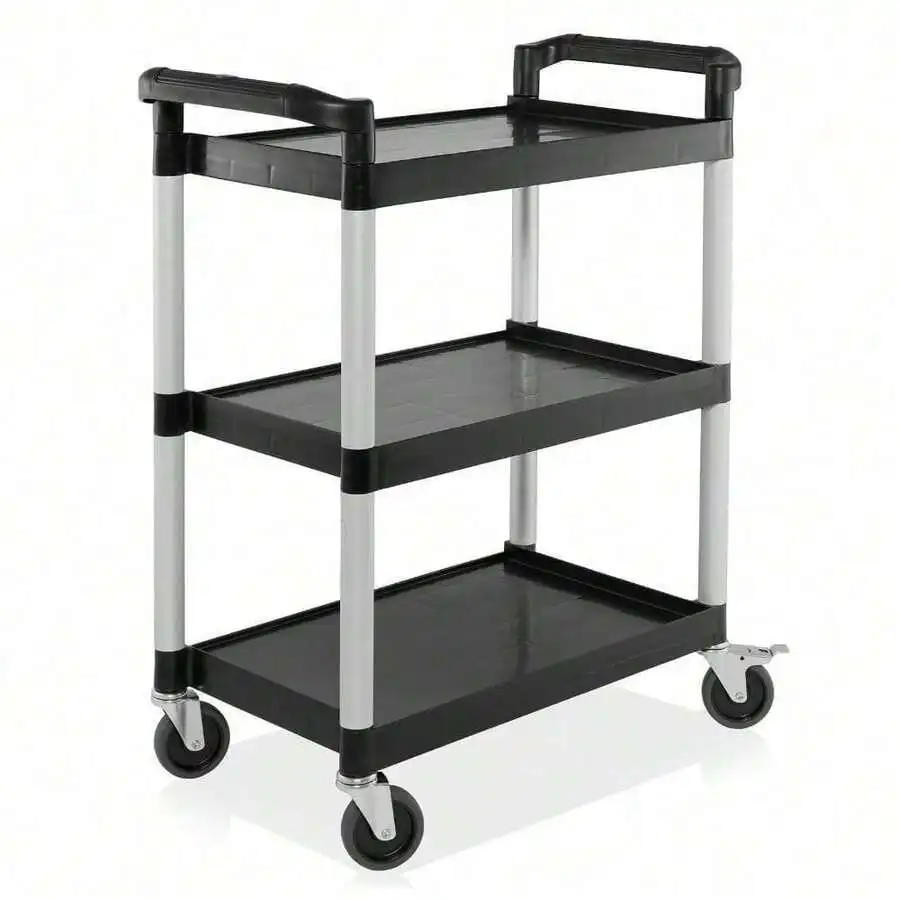 

Nilight 3-Tier Utility Cart Heavy Duty Rolling Service Cart with Locking Wheels Storage Organizer for Garage Home Workshop Commercial