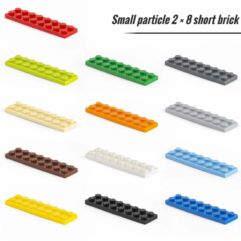 

20pcs Bulk Small Particle 3034 MOC Building Block 2x8 Plate Brick Flat Accessories Building Block Castle Toys