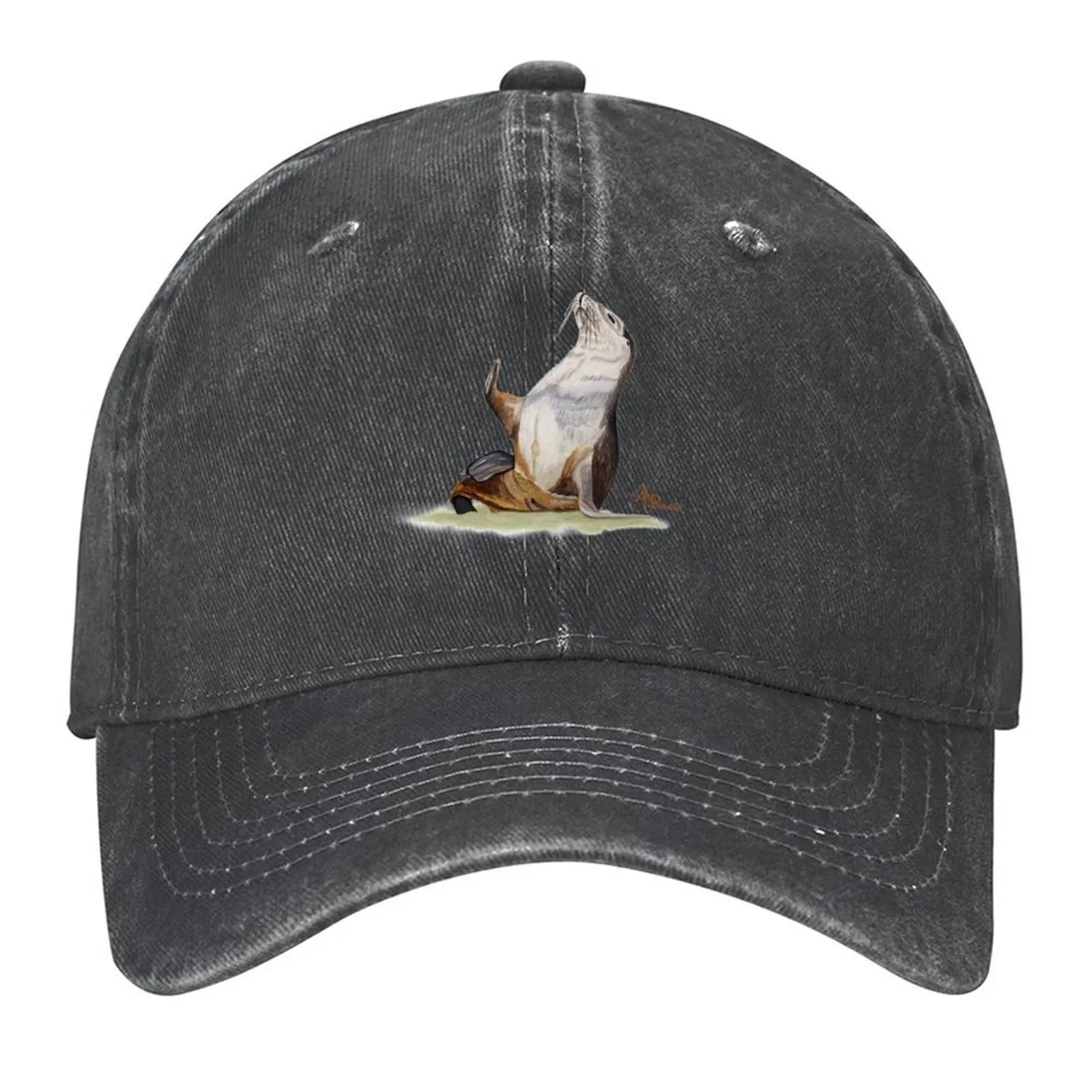 

Sea Lion Waving Baseball Cap Funny hats hiking hat Snapback Cap cute Female Men's
