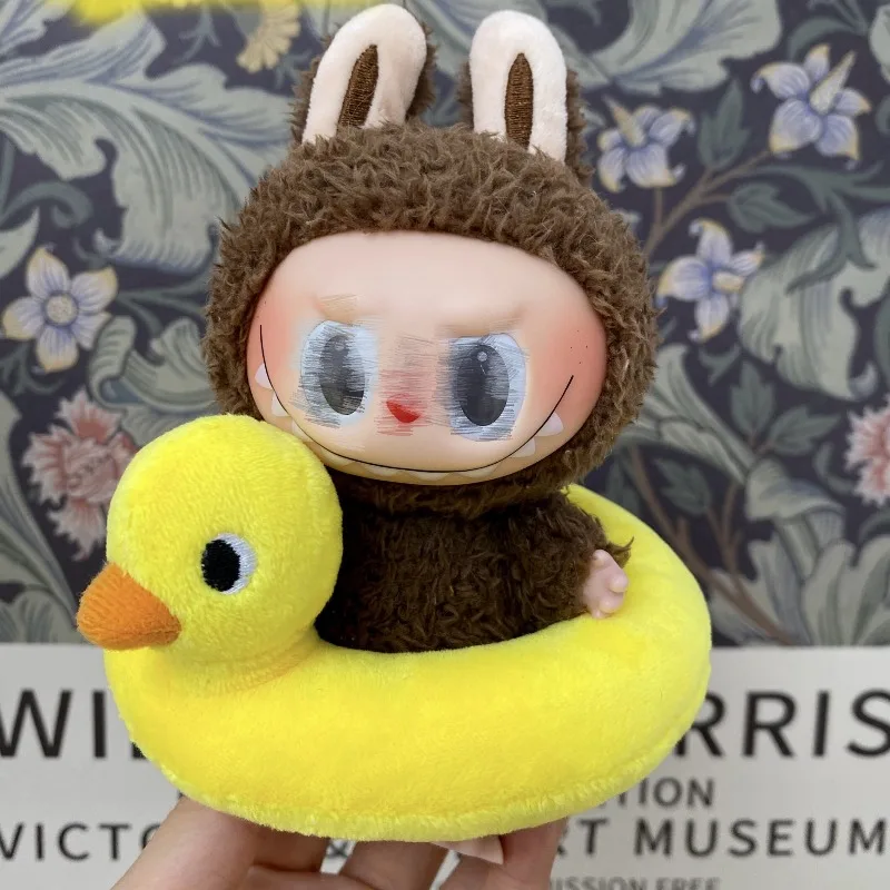 

Kawaii для куклы Labubu, аксессуары, маленькая утка, кольцо для плавания для 10 см, хлопковая кукла, сменная одежда, шутка, медведь, кавайное украшение