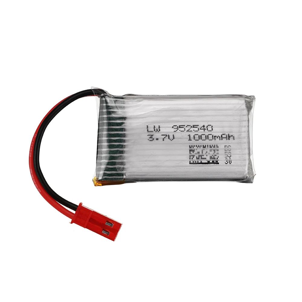 Akumulator 3,7 V 1000 mAh do X400 X500 X800 HD1315 HJ818 HJ819 X25 Części zamienne do dronów RC Wtyczka JST + Ładowarka Akumulator lipo 3,7 V