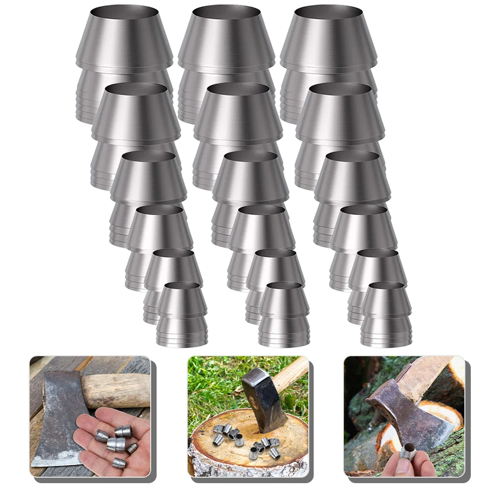 

18 Pcs Hatchet Axe Handle Metal Wedge Wedges Replace Taper for Hammer Silver Replacement Masonry