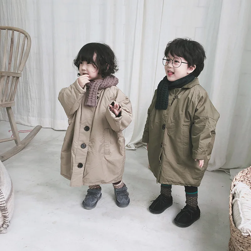 

Children's Korean Cotton Clothes In Autumn and Winter Boys and Girls Silk Cotton Clothes Cotton Jackets Lazy Cotton Windbreaker