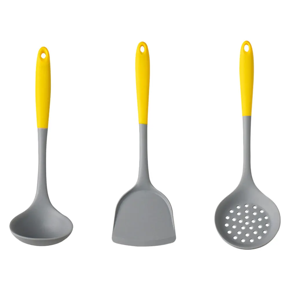 

Silicone Utensil Set Heat resistant Cooking Tools Kitchen Gadgets Spoon Ladle Spatula Food Grade Safe Healthy Easy Clean