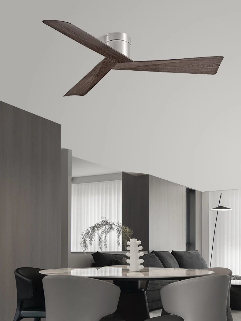 Retro Ceiling Fan for Home – 52-Inch DC Motor, No Light, Remote Control — detail 1