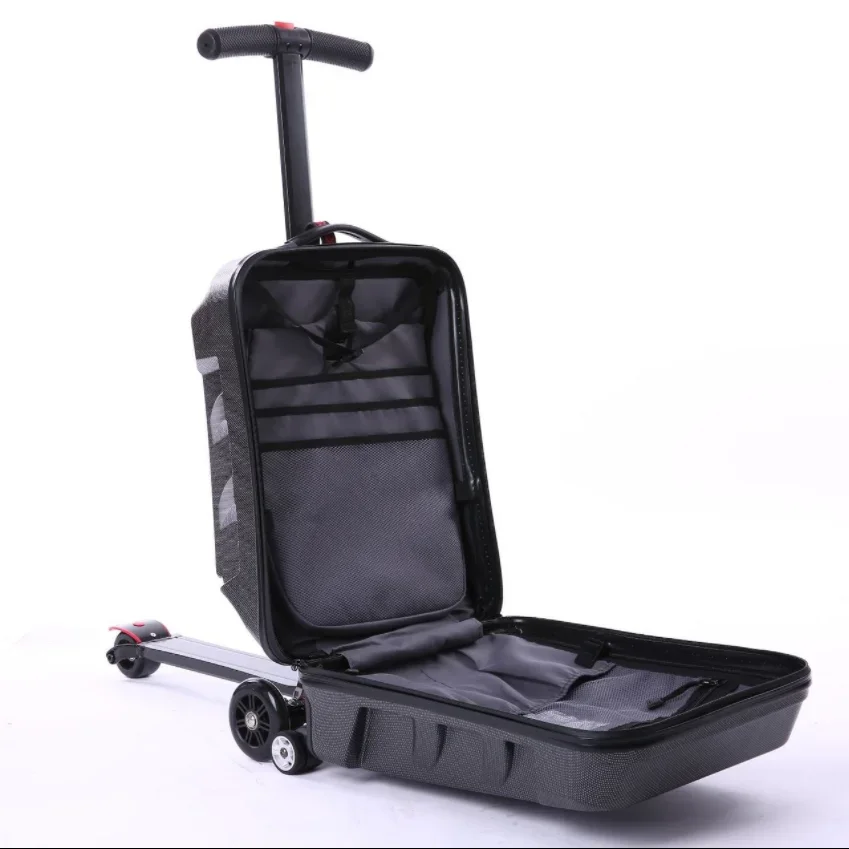 Aluminium-Magnesium Alloy Scooter Luggage Airport Subway Station Luggage Large Capacity Scooter Suitcase For Adults Teens Child